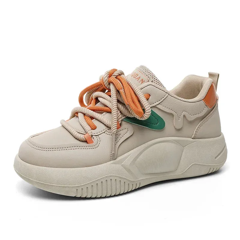 Amozae-2024 Fashionable and comfortable non-slip sneakers women's spring wide fat feet outdoor versatile soft-soled casual trendy shoes