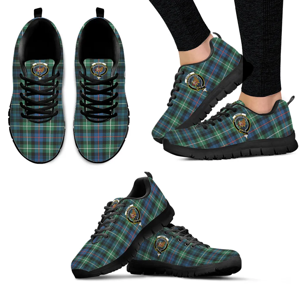 Baillie Ancient Tartan Sneakers with Family Crest