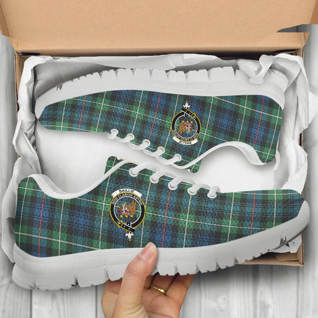Baillie Ancient Tartan Sneakers with Family Crest