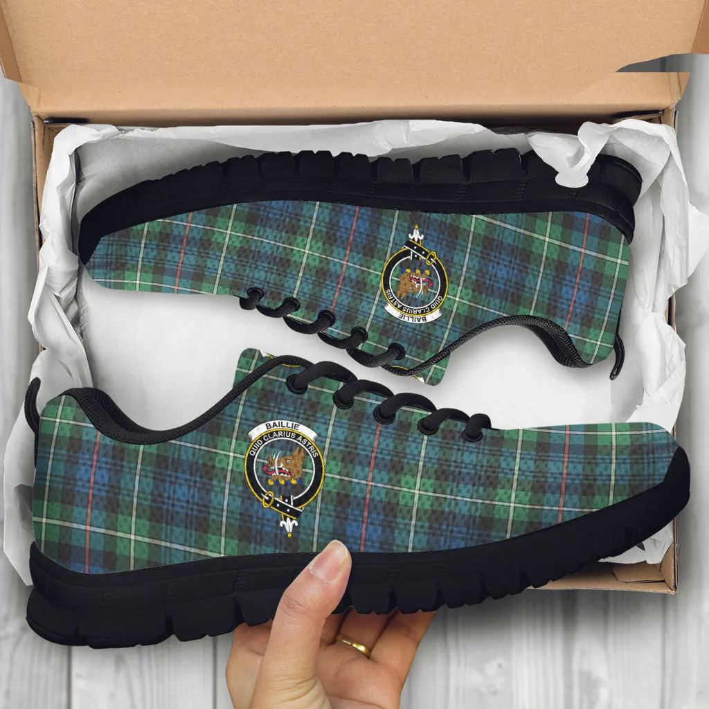 Baillie Ancient Tartan Sneakers with Family Crest