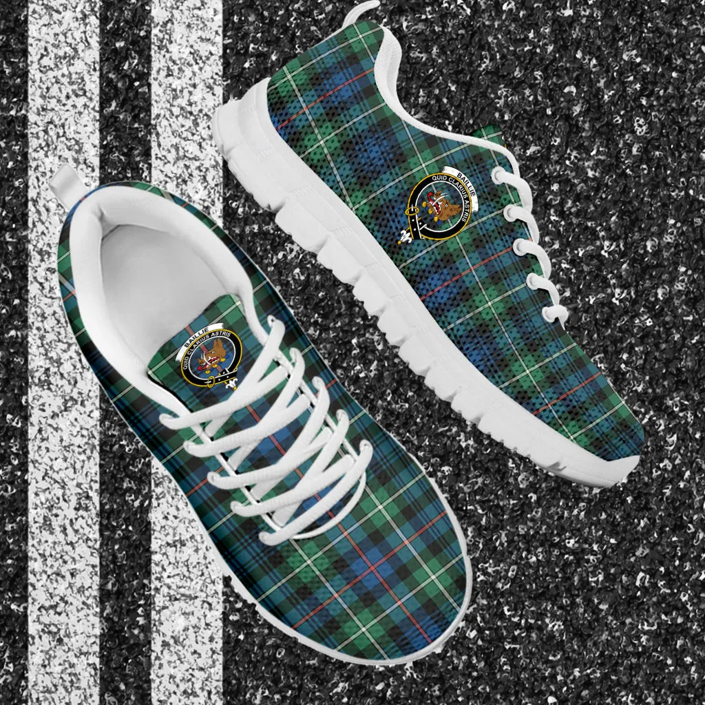 Baillie Ancient Tartan Sneakers with Family Crest