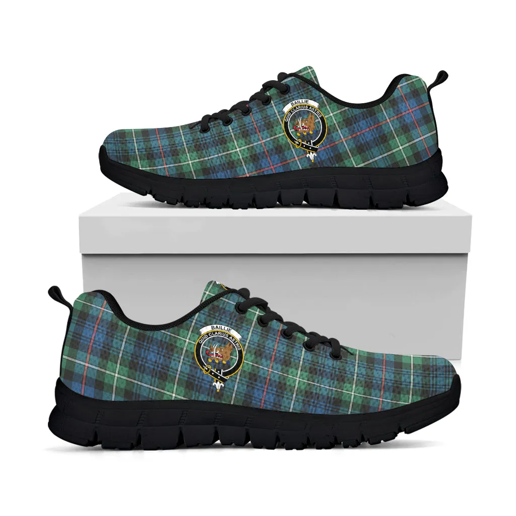 Baillie Ancient Tartan Sneakers with Family Crest