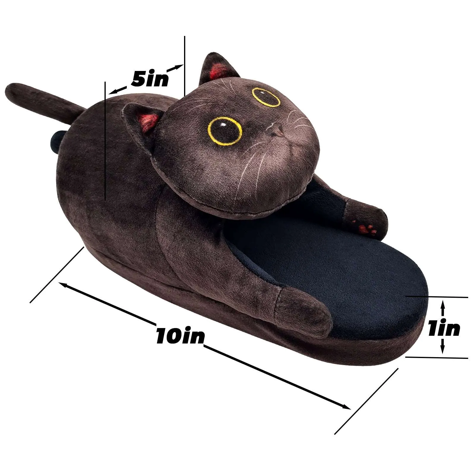 Black cat slippers