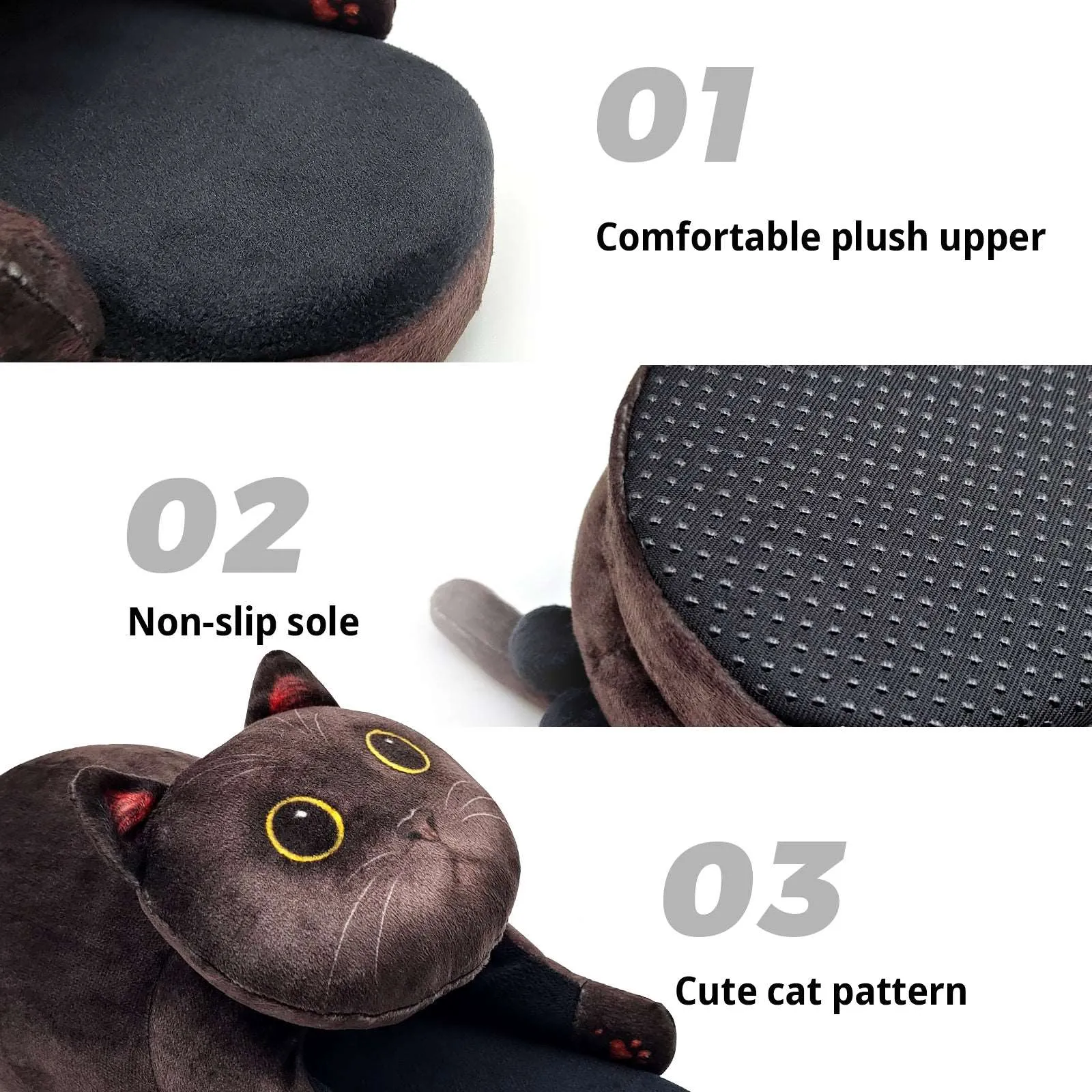 Black cat slippers