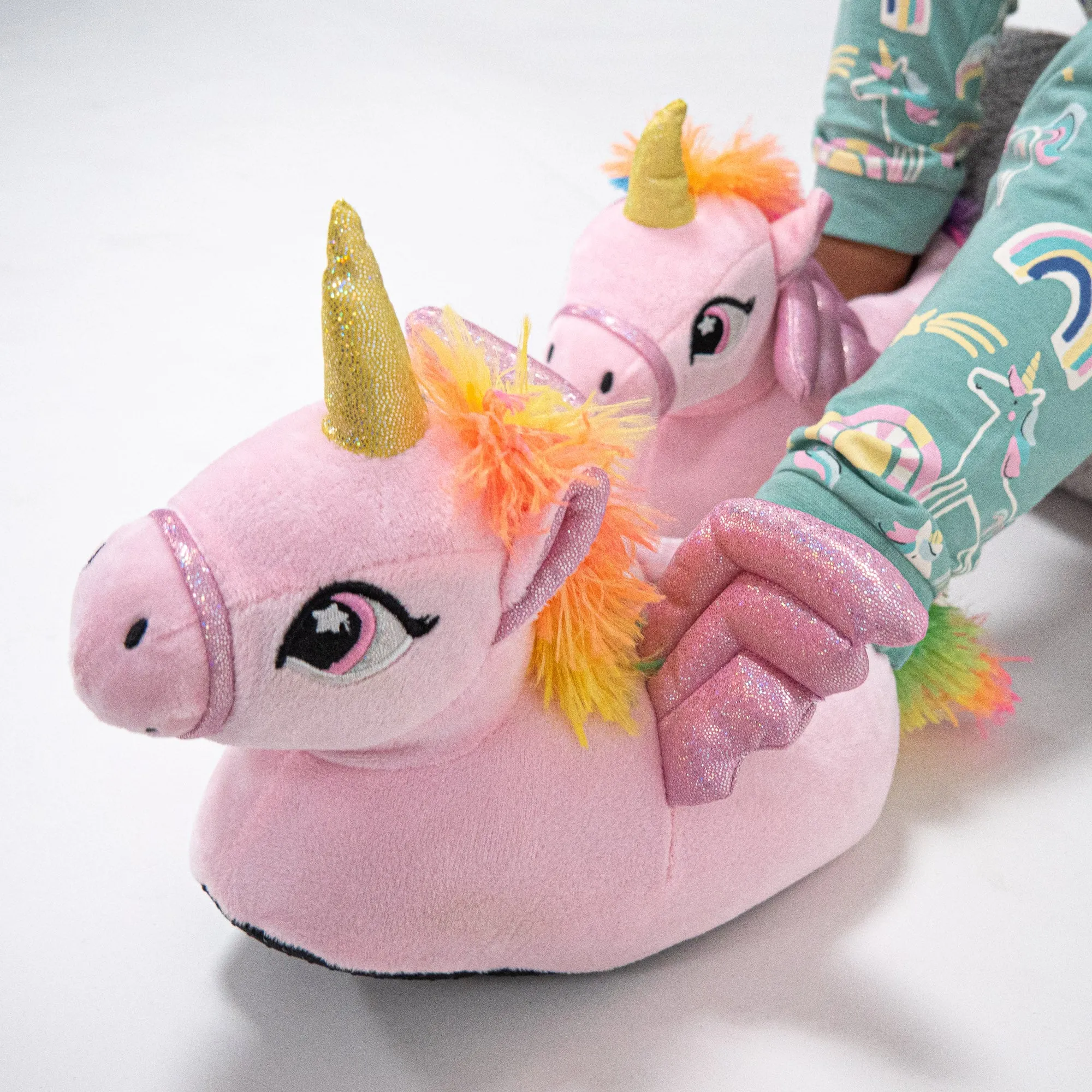 Children's Pink Unicorn Slippers