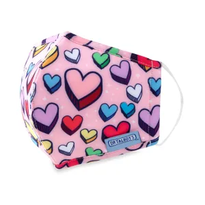 Cloth Face Mask - Ages 6-12 - 1 pack - Hearts