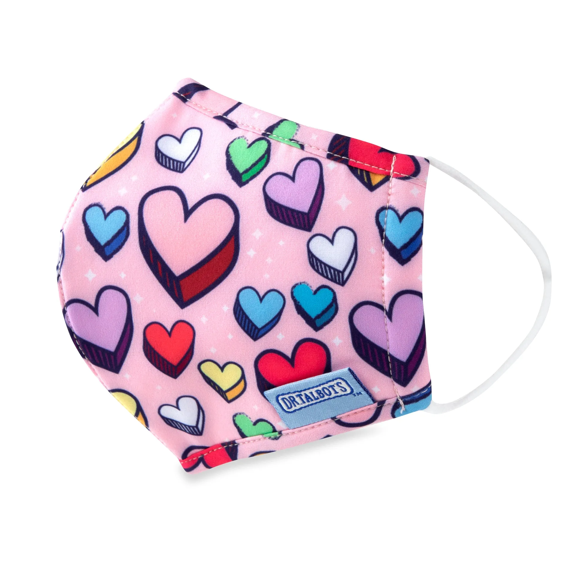 Cloth Face Mask - Ages 6-12 - 1 pack - Hearts
