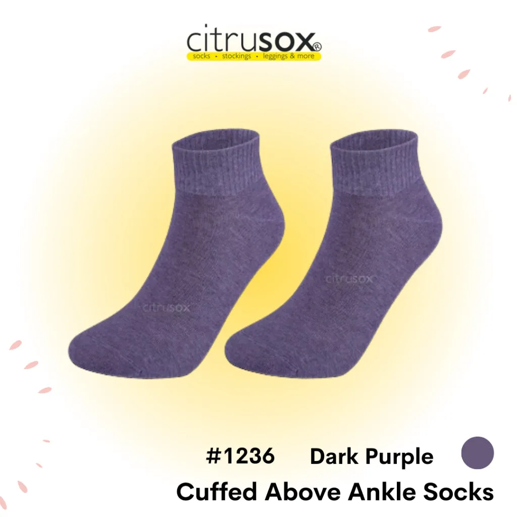 Cotton Cuffed Above Ankle Socks
