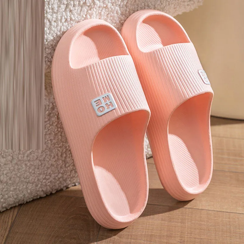 Deodorant thick-soled non-slip summer outerwear for women, soft-soled men's home indoor bathroom bathing eva slippers