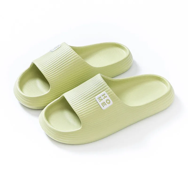 Deodorant thick-soled non-slip summer outerwear for women, soft-soled men's home indoor bathroom bathing eva slippers