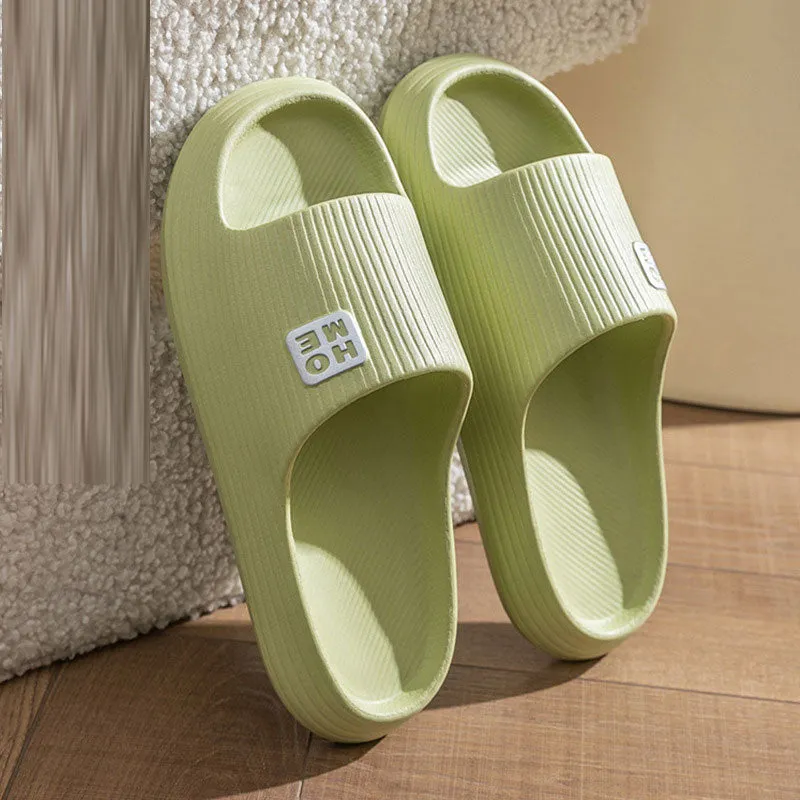 Deodorant thick-soled non-slip summer outerwear for women, soft-soled men's home indoor bathroom bathing eva slippers
