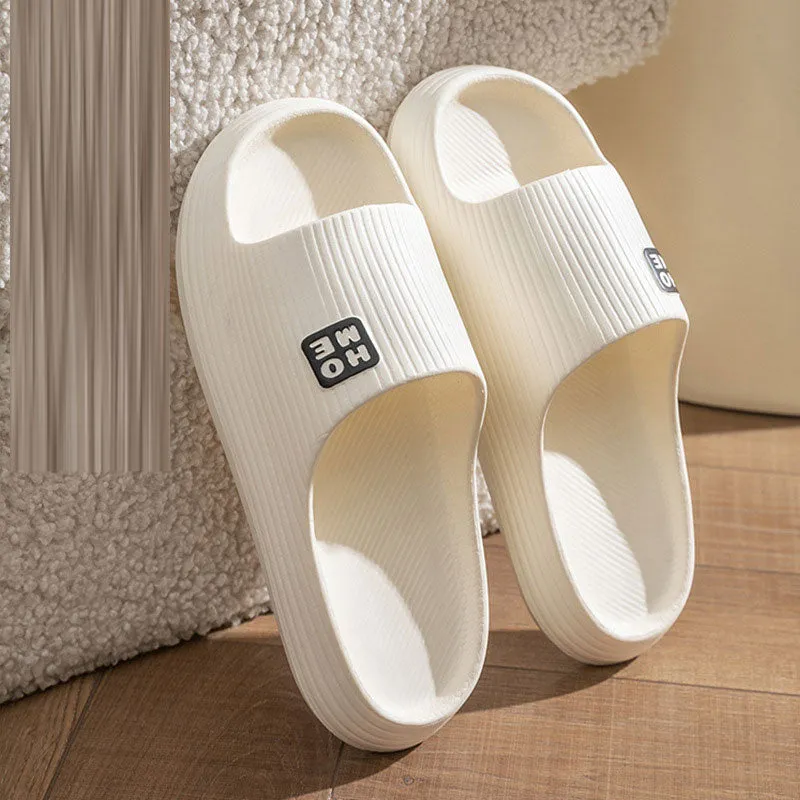 Deodorant thick-soled non-slip summer outerwear for women, soft-soled men's home indoor bathroom bathing eva slippers
