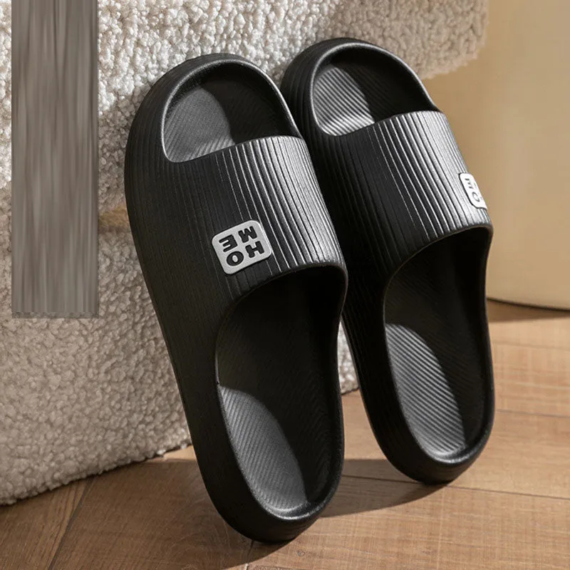 Deodorant thick-soled non-slip summer outerwear for women, soft-soled men's home indoor bathroom bathing eva slippers