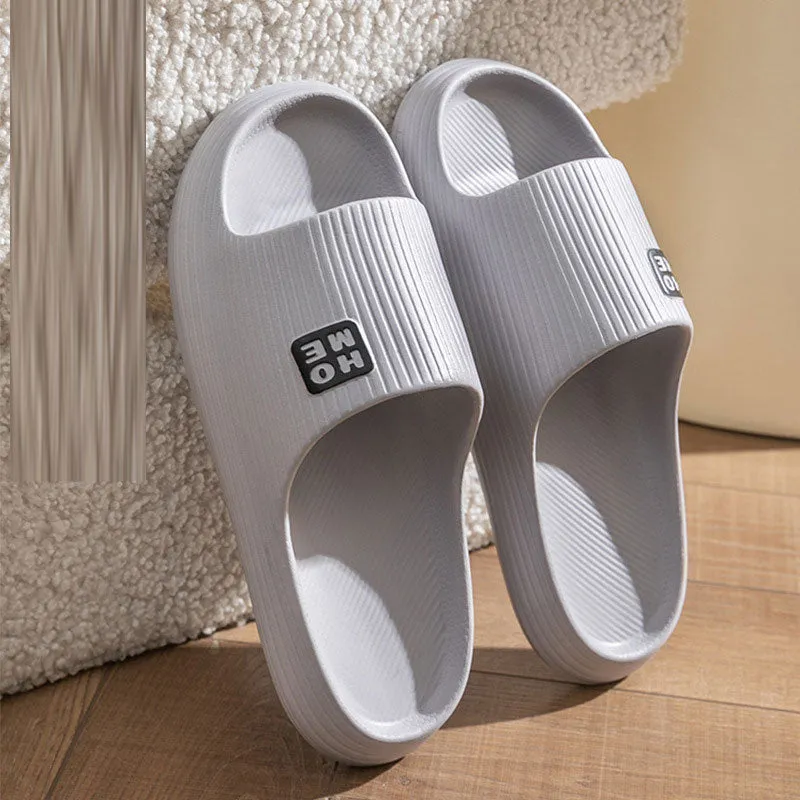 Deodorant thick-soled non-slip summer outerwear for women, soft-soled men's home indoor bathroom bathing eva slippers