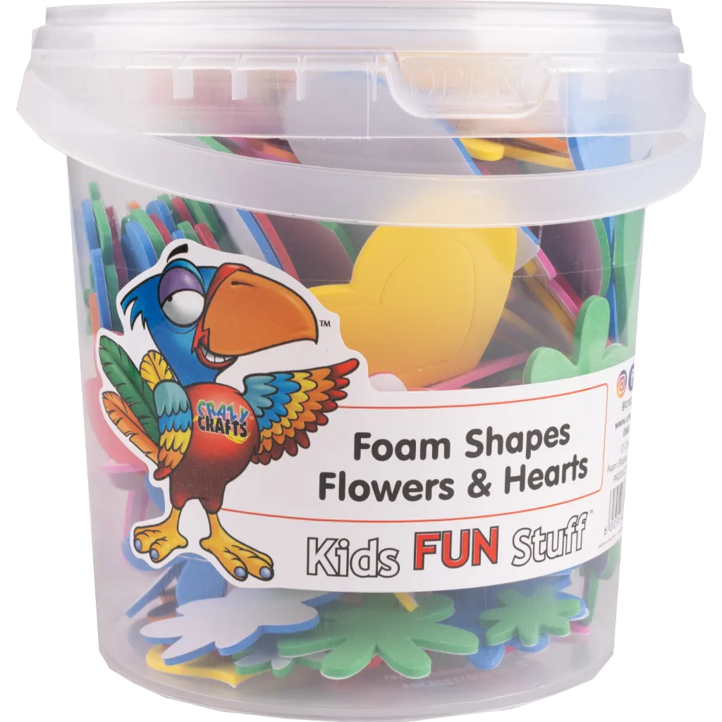 Foam Shapes Flower & Hearts