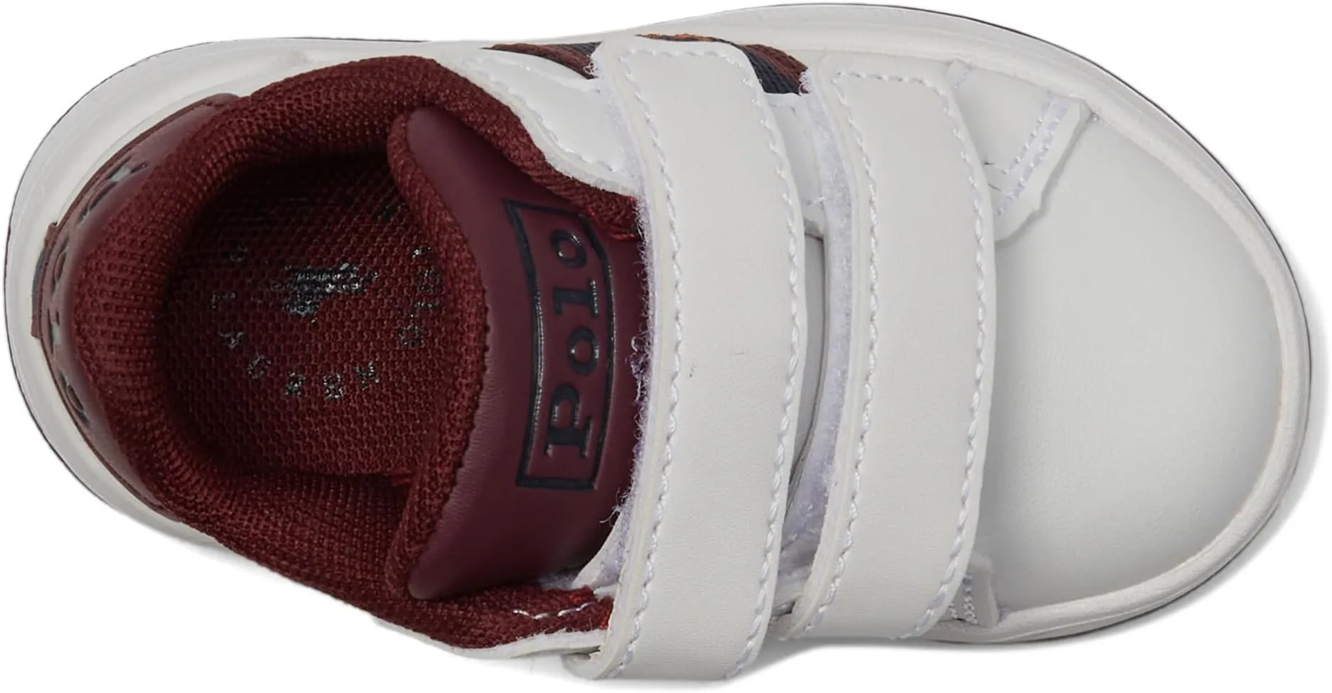Heritage Court II Bear EZ Polo Ralph Lauren Sneakers, White/Wine