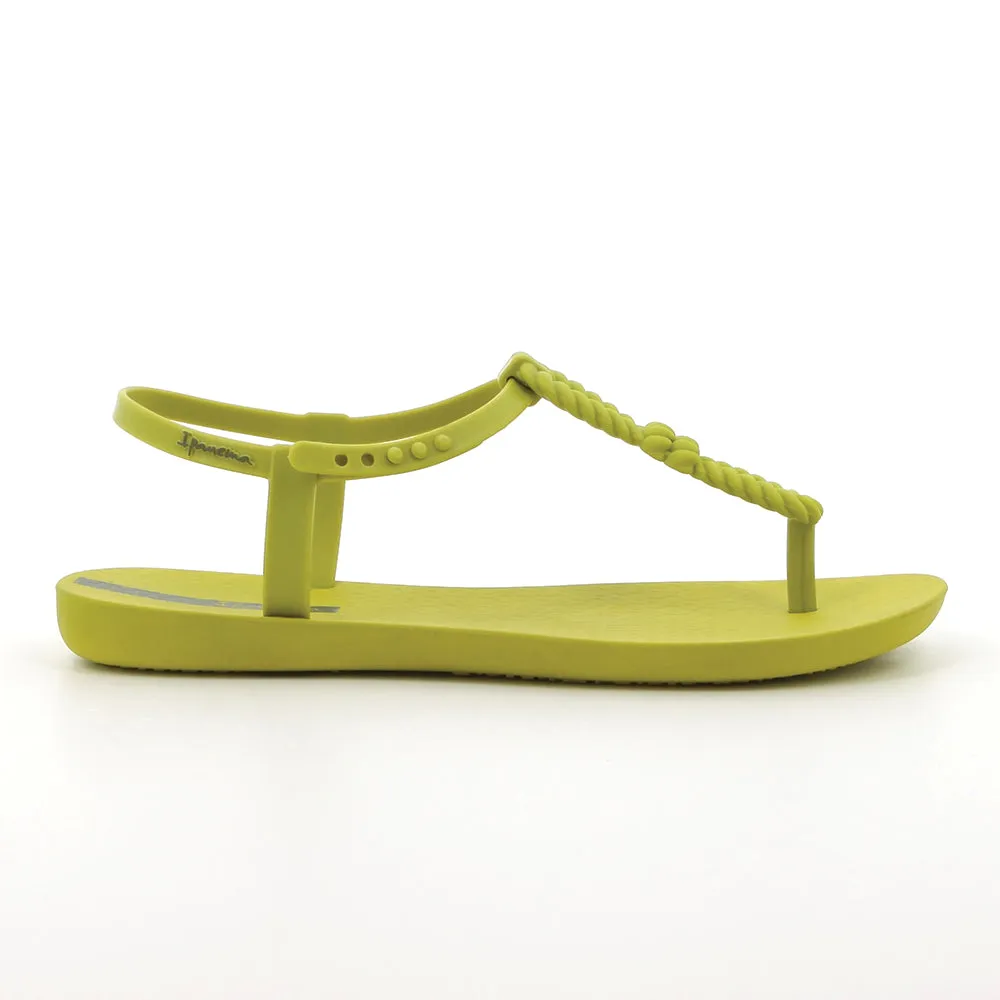 Ipanema Slingback Thong Sandal with Knotted Trim - Green