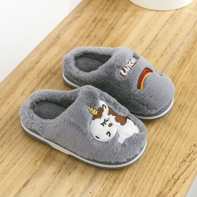 Kids Unicorn Mule Slippers