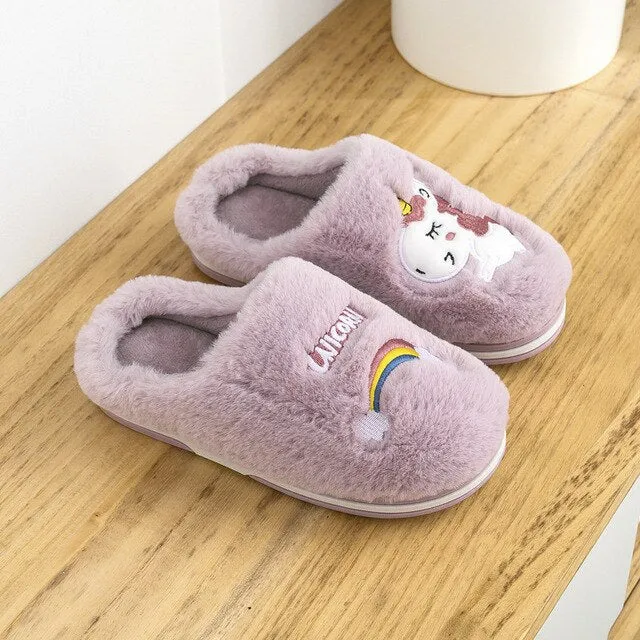 Kids Unicorn Mule Slippers