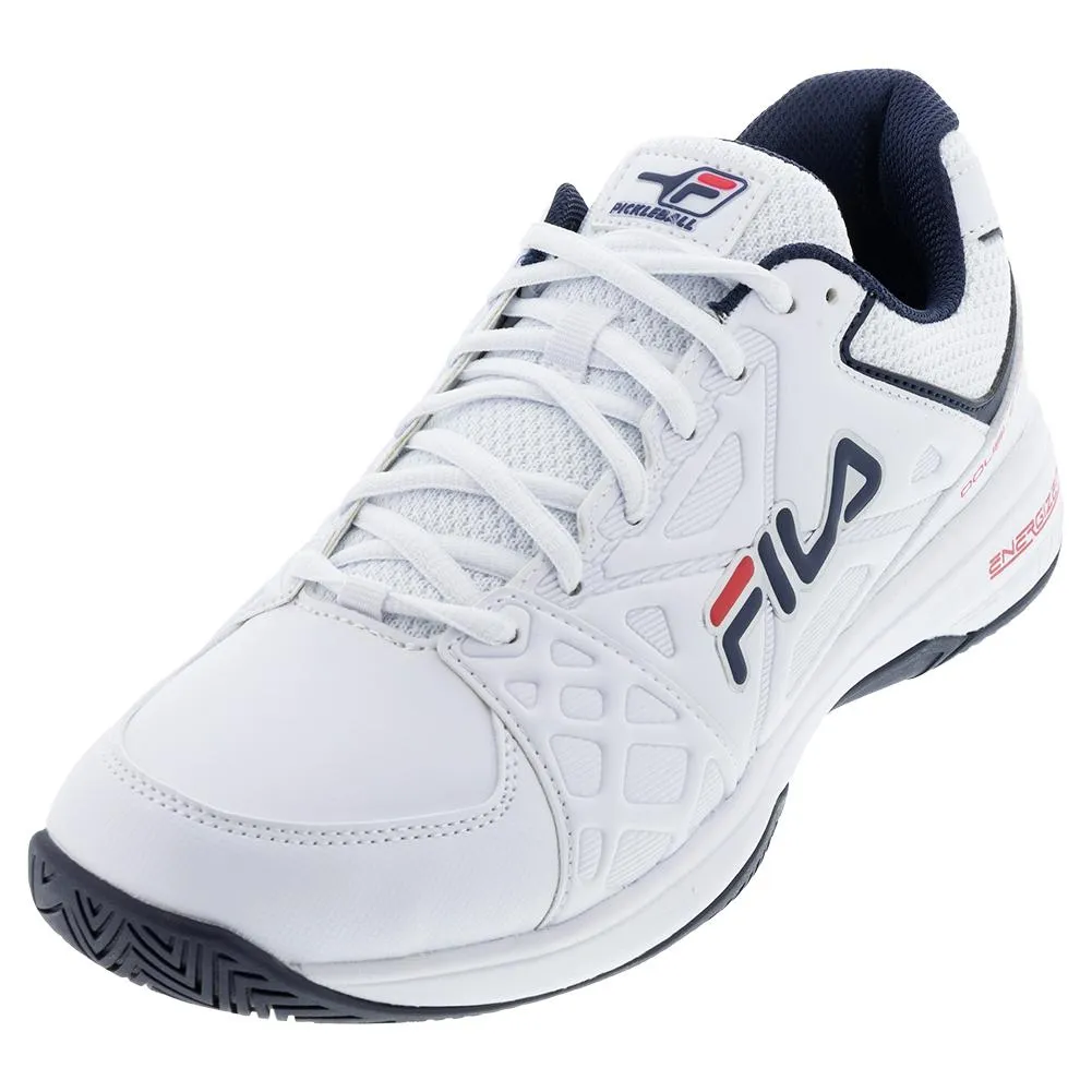 Men's Double Bounce 3 Pickleball Shoes White and Fila Navy