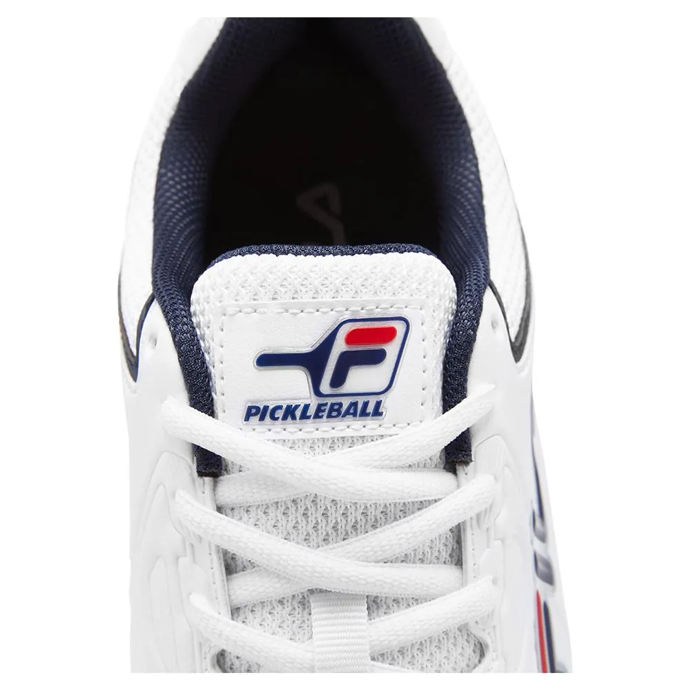 Men's Double Bounce 3 Pickleball Shoes White and Fila Navy