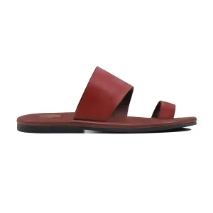 Norrkoping - Men's Red Calf Leather Slipper