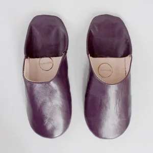 Plum Small Babouche Slippers