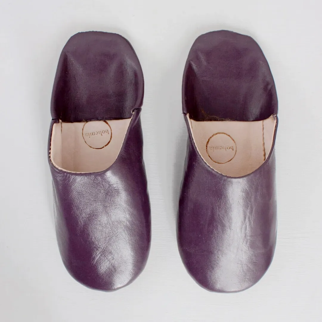 Plum Small Babouche Slippers