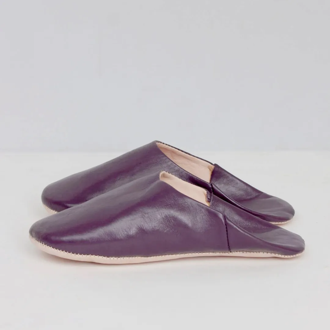 Plum Small Babouche Slippers