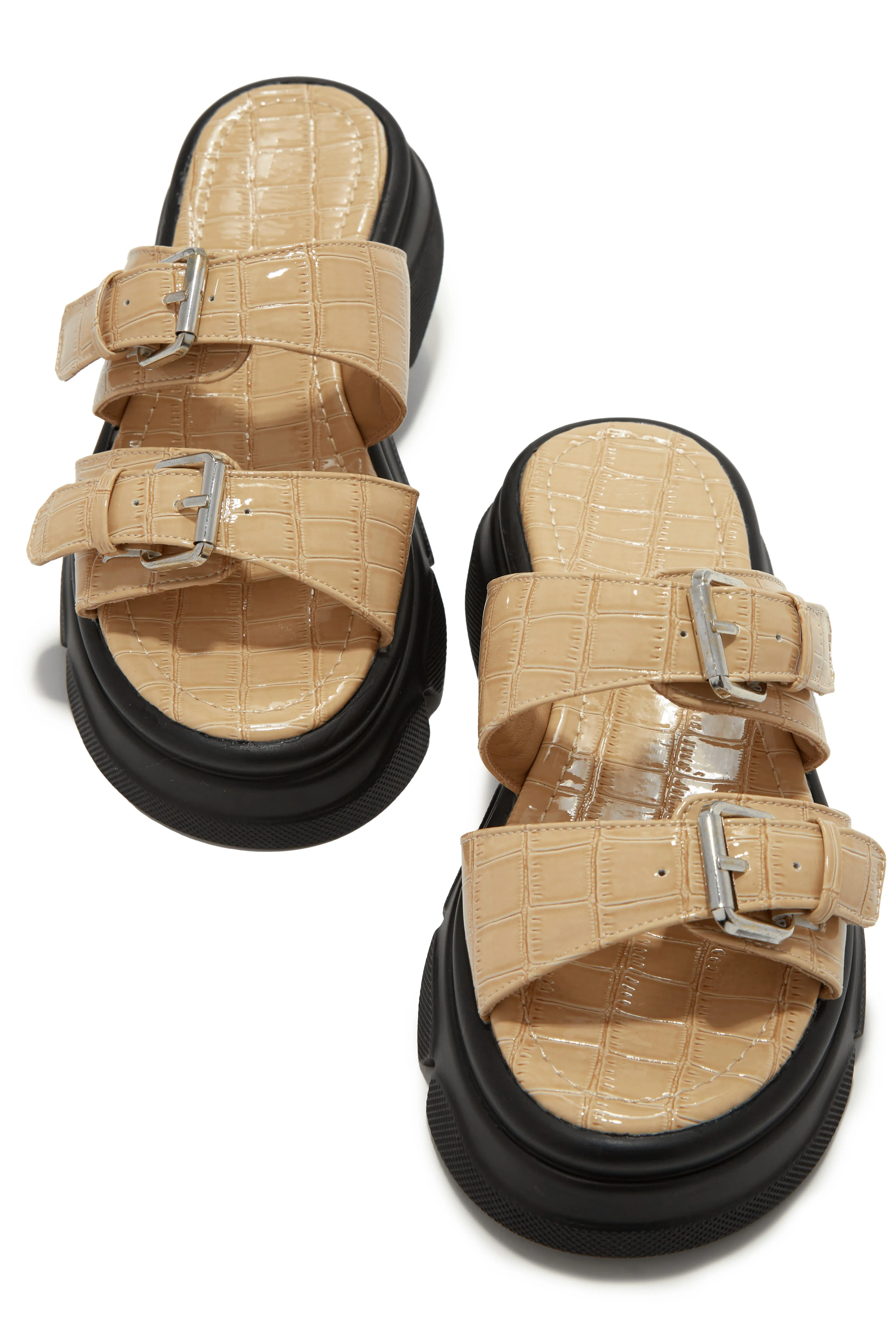 Rosaly Slip On Sandals - Nude
