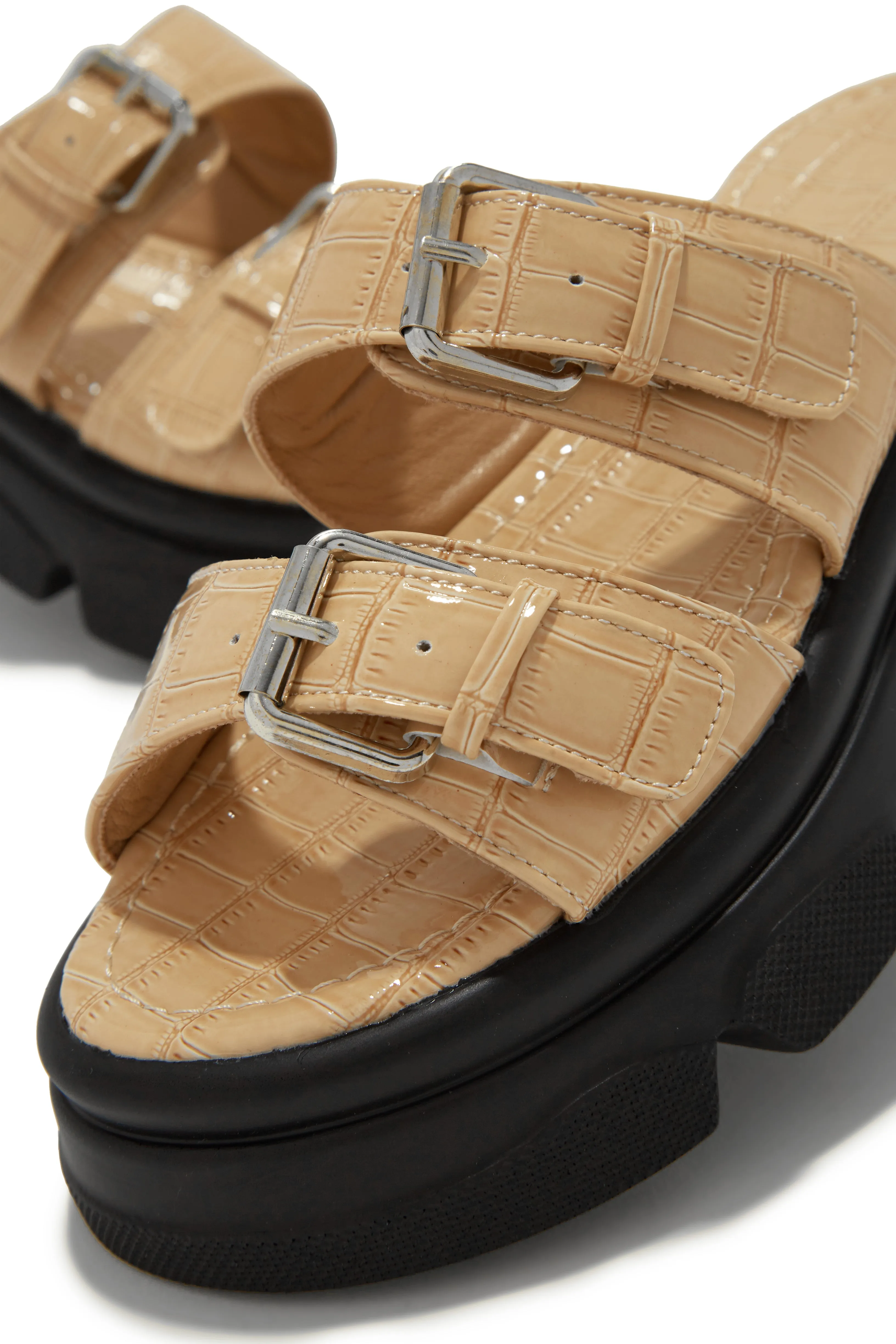 Rosaly Slip On Sandals - Nude