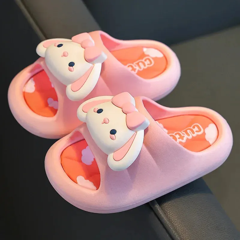 Summer Children Slippers Cartoon Indoor Anti Slip Boys Bathroom Slippers 2-10 Years Old Cute Soft Soled Girls Slippers