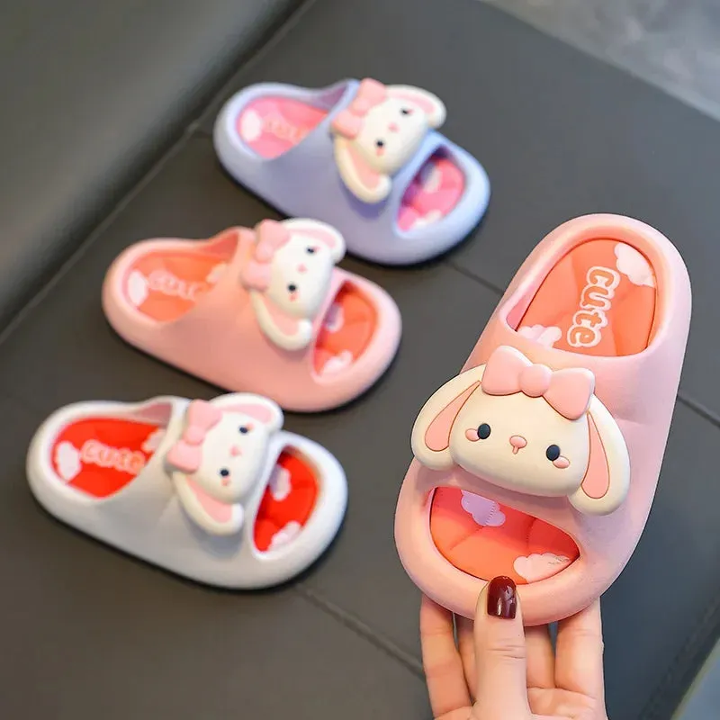 Summer Children Slippers Cartoon Indoor Anti Slip Boys Bathroom Slippers 2-10 Years Old Cute Soft Soled Girls Slippers