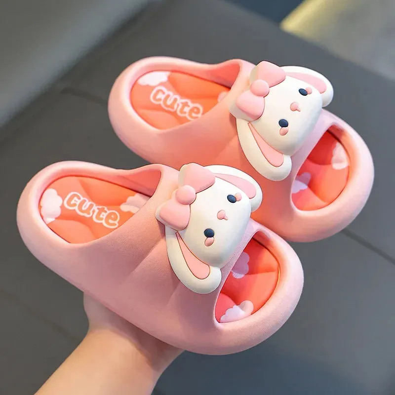 Summer Children Slippers Cartoon Indoor Anti Slip Boys Bathroom Slippers 2-10 Years Old Cute Soft Soled Girls Slippers