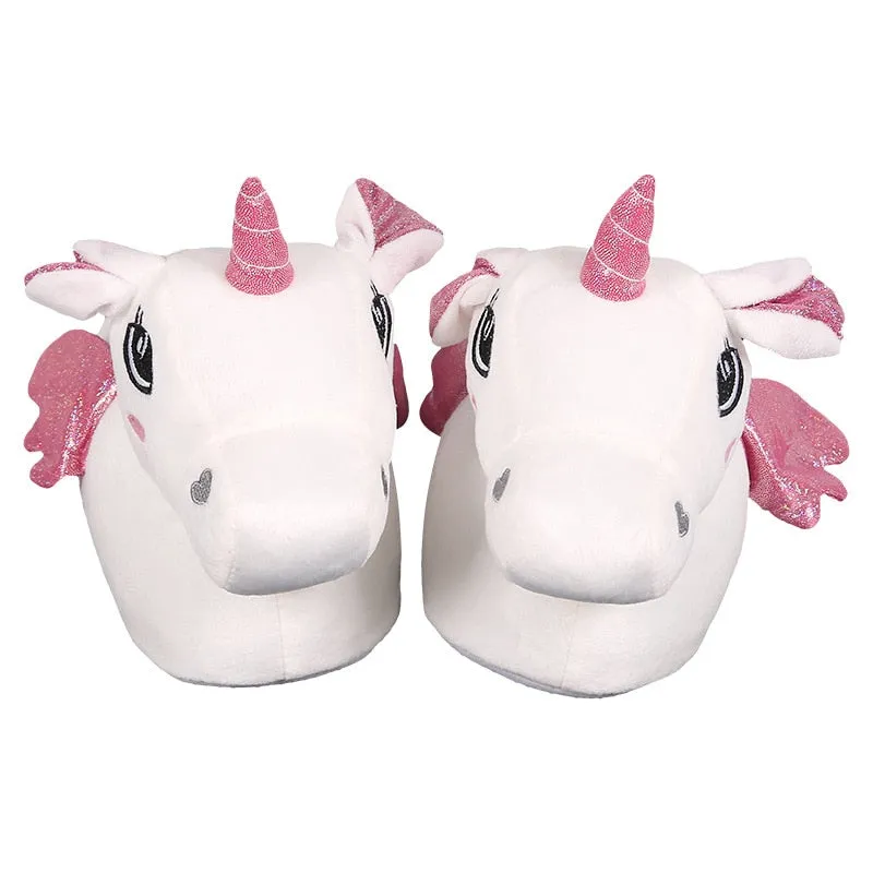 White Winged Unicorn Slippers