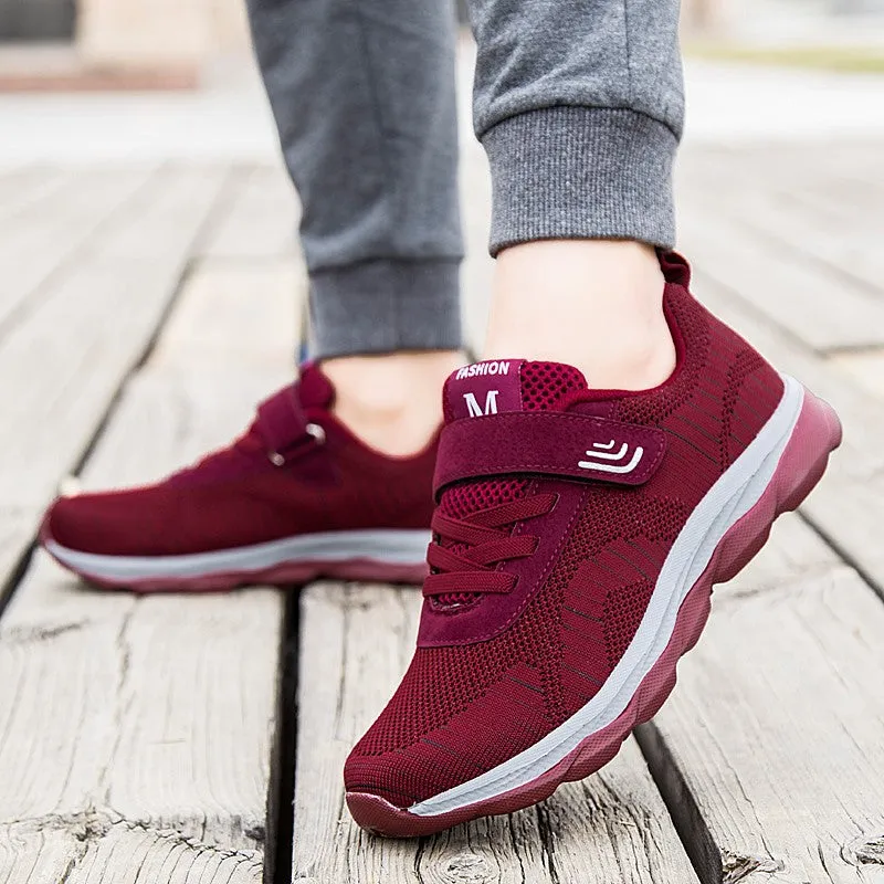 Women's breathable anti-skid platform tennis sneakers