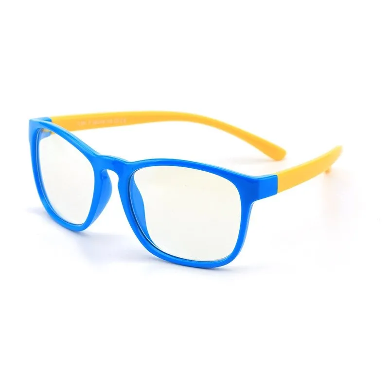 Yimaruili Unisex Children's Full Rim Silicone Frame Eyeglasses F891