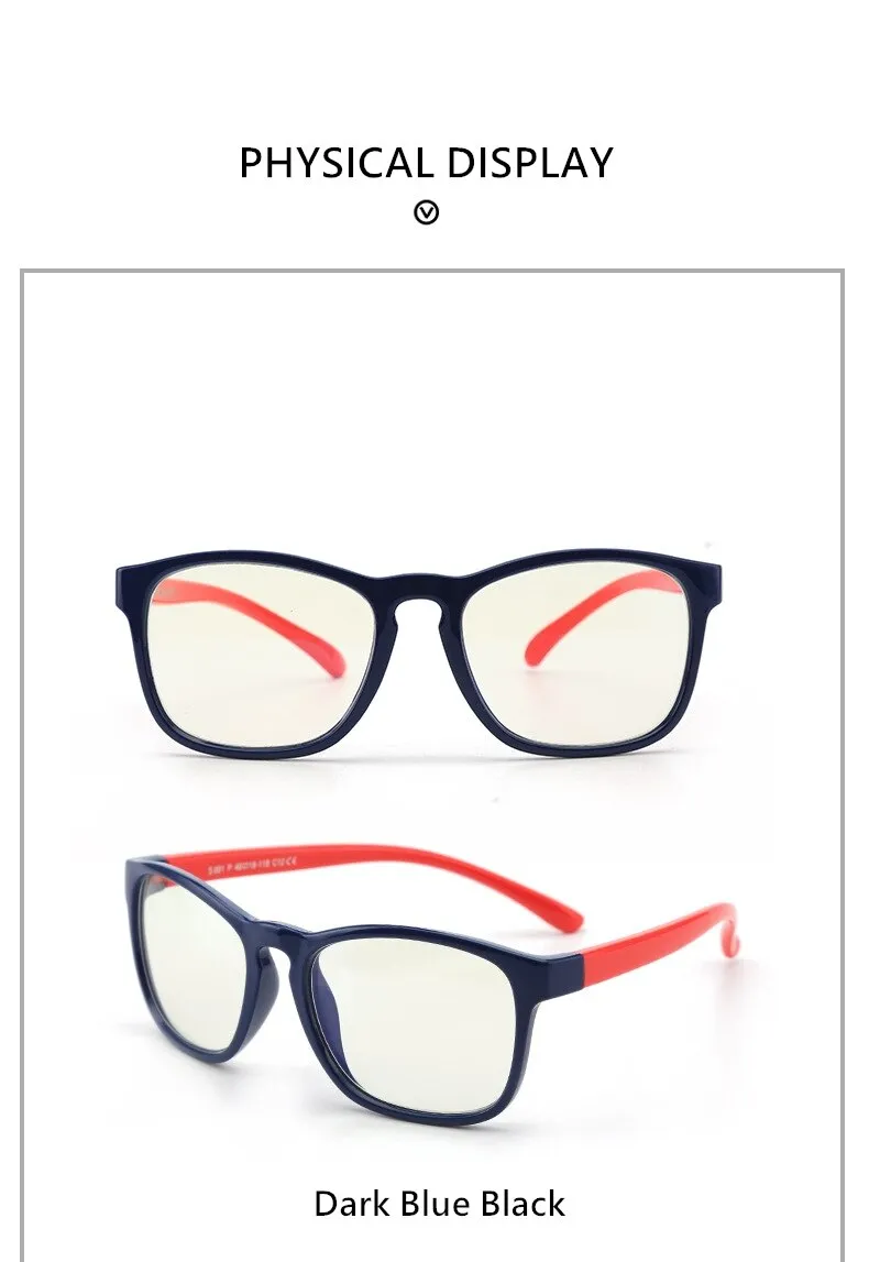 Yimaruili Unisex Children's Full Rim Silicone Frame Eyeglasses F891