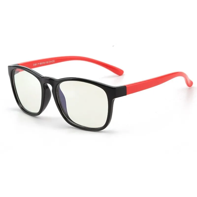 Yimaruili Unisex Children's Full Rim Silicone Frame Eyeglasses F891