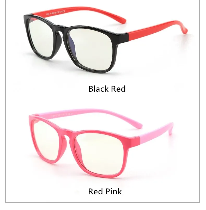 Yimaruili Unisex Children's Full Rim Silicone Frame Eyeglasses F891