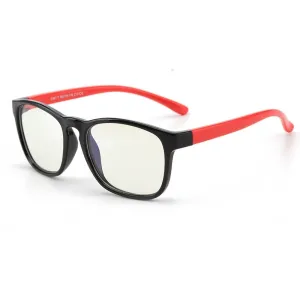 Yimaruili Unisex Children's Full Rim Silicone Frame Eyeglasses F891