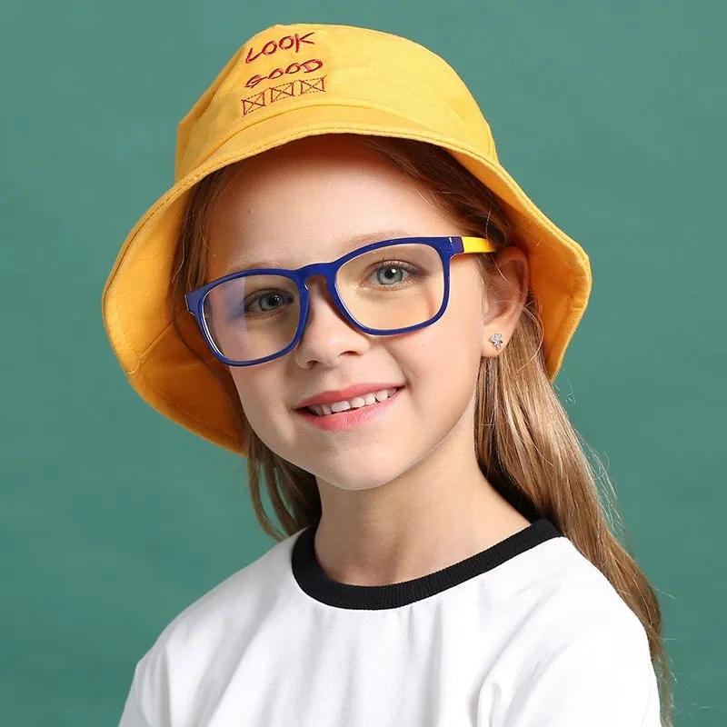 Yimaruili Unisex Children's Full Rim Silicone Frame Eyeglasses F891